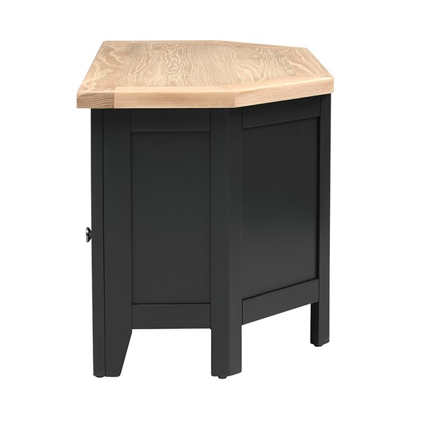 Chester Charcoal Small Corner TV Stand The Cotswold Company