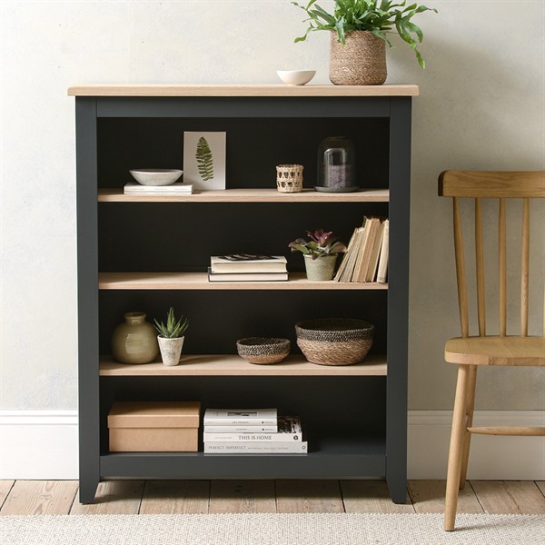 Chester Charcoal Medium Bookcase The Cotswold Company