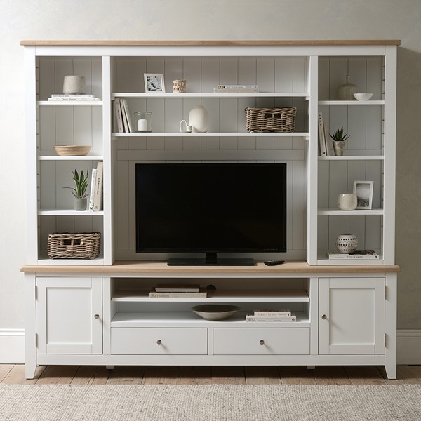 Chester Pure White TV and Media Storage Unit The Cotswold Company