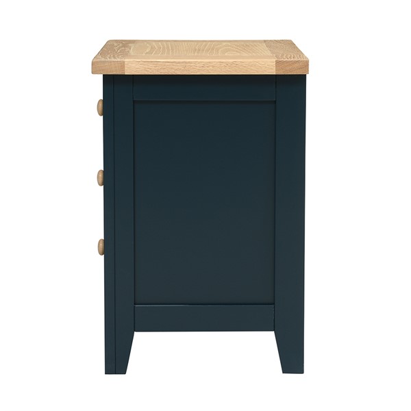 Chester Midnight Blue 3 Drawer Bedside - The Cotswold Company