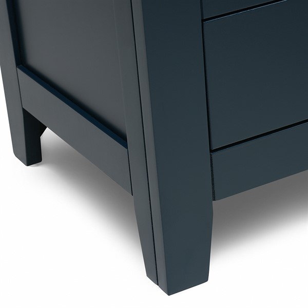 Chester Midnight Blue 3 Drawer Bedside - The Cotswold Company