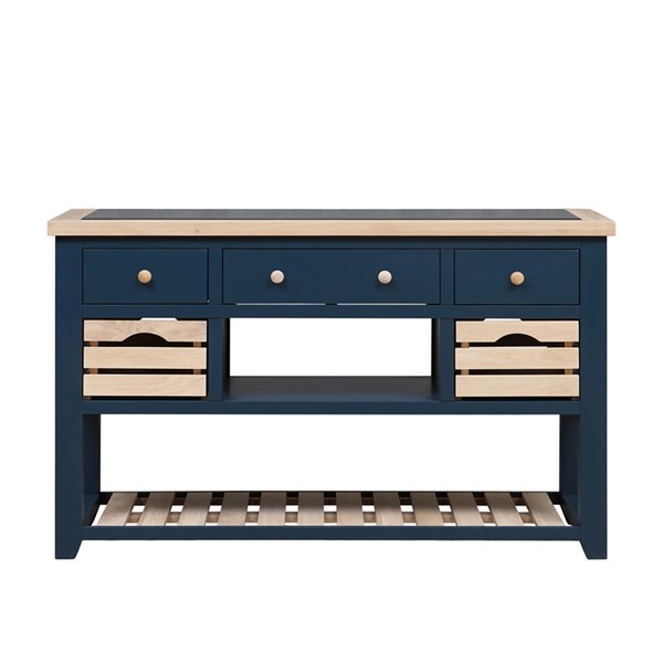 Chester Midnight Blue Kitchen Island The Cotswold Company