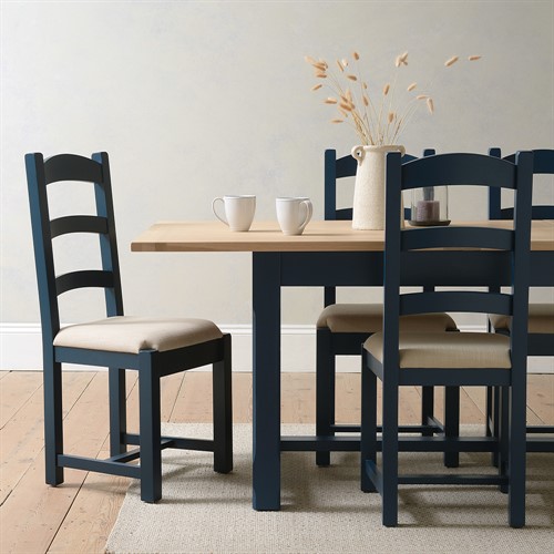Chester Midnight Blue 6-8 Seater Extending Dining Table