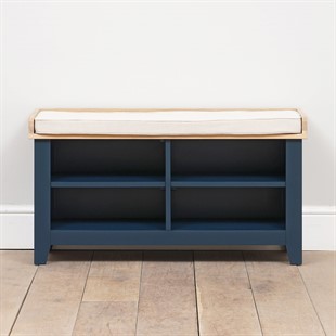 Chester Midnight Blue Small Shoe Storage Bench
