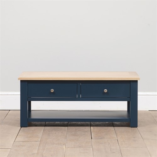 Chester Midnight Blue Coffee Table With Drawers
