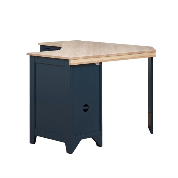 Chester Midnight Blue Corner Desk The Cotswold Company