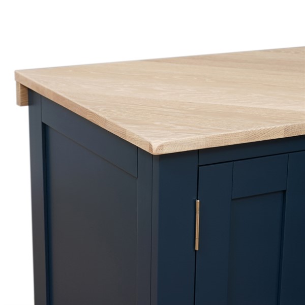 Chester Midnight Blue Corner Desk The Cotswold Company