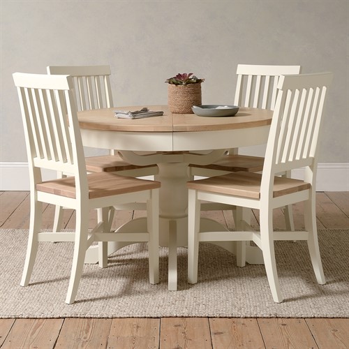 Chester Classic Cream 4-6 Seater Round Extending Dining Table
