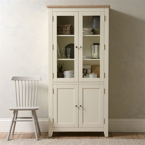 Chester Classic Cream Glass Display Cabinet