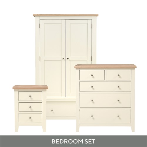 Chester Classic Cream Bedroom Set with Double Wardrobe