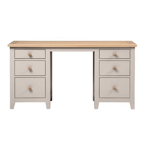 Chester Stone Double Pedestal Dressing Table