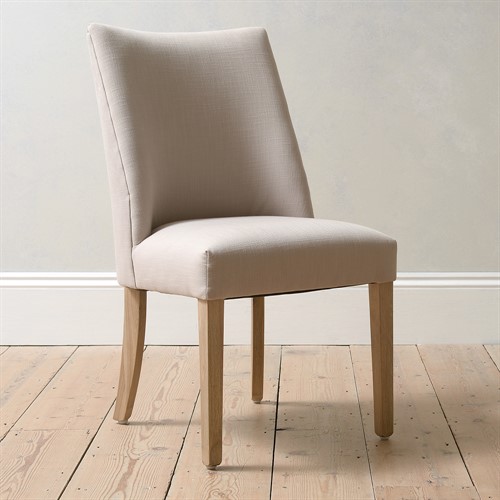 Inglesham Whitewash Oak Stone Linen Dining Chair