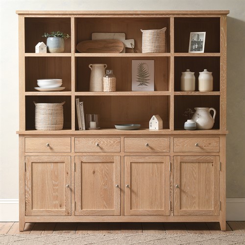 Inglesham Whitewash Oak Large Open Dresser Top