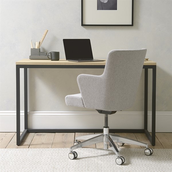 moreton metal and oak extending desk