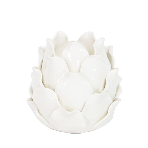 White Porcelain Artichoke Tealight Holder
