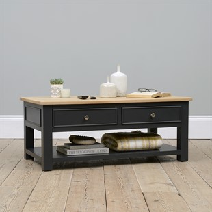 Ellwood Charcoal Coffee Table with Drawers