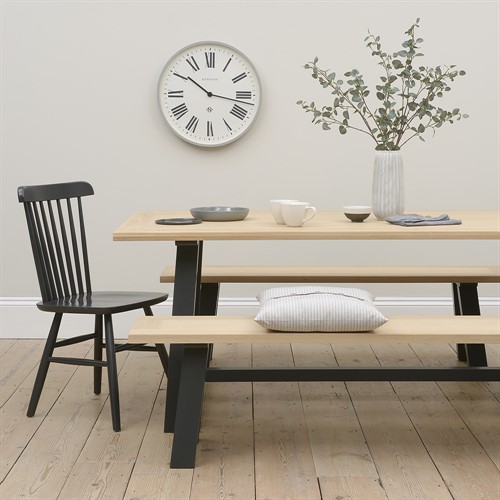 Chester Charcoal Mid-Sized Trestle Table