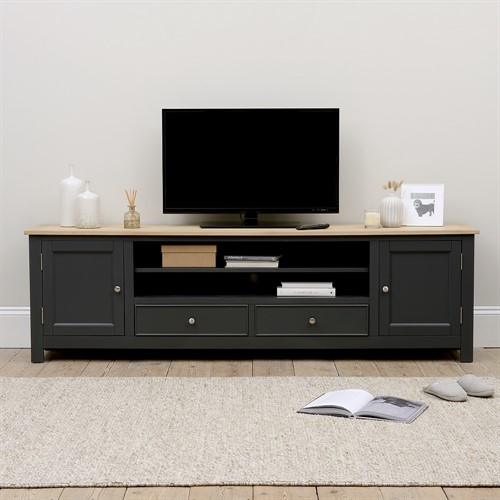 Ellwood Charcoal Extra Large TV Stand - Up to ''99