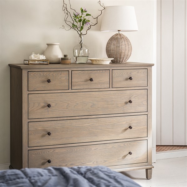 Bibury Smoked Oak 6 Drawer Chest - Cotswold Co.