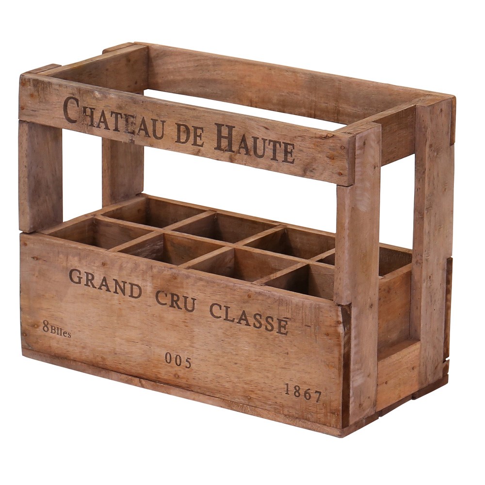 Rustic Wine Crate for 8 Bottles The Cotswold Company