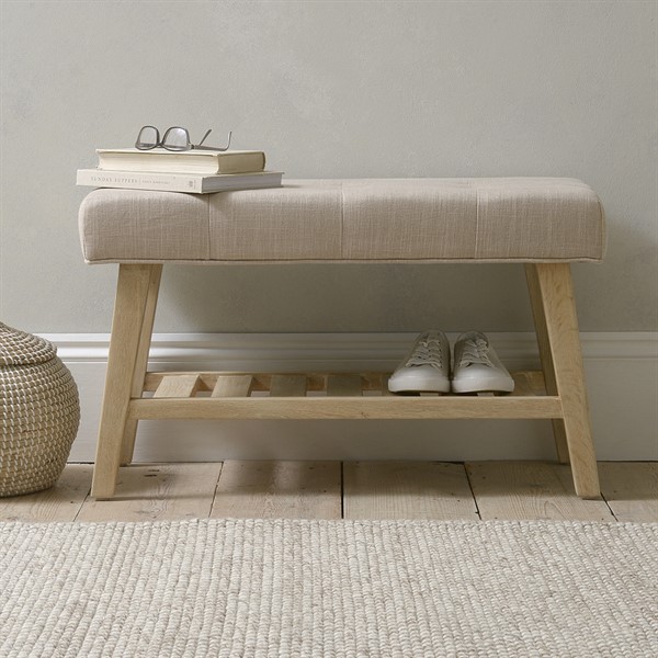 Chester Dove Grey 80cm Upholstered Hallway Bench The Cotswold Company