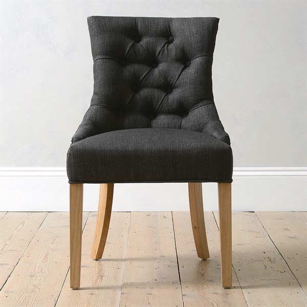 primrose upholstered button back chair