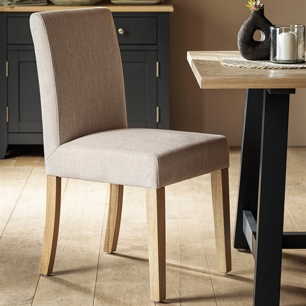 gray linen and wood valeri upholstered swivel armchair