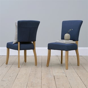 Bluebell Upholstered Dining Chair - Navy