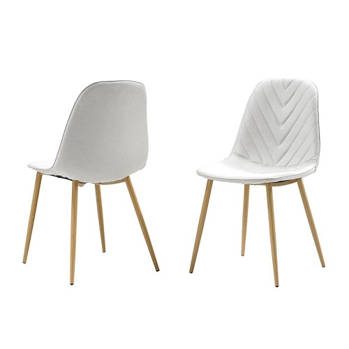 Modern Upholstered Dining Chair - Cream Set of 6