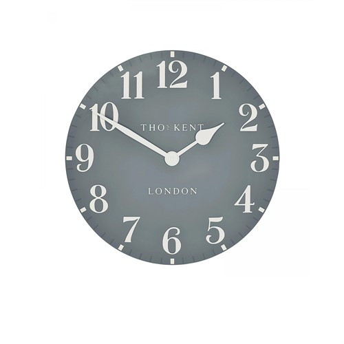 Arabic Wall Clock - Flax Blue 30cm