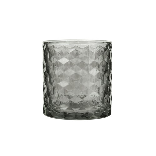 Glass Tealight Holder Grey