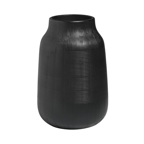 Black Clay Vase 22cm