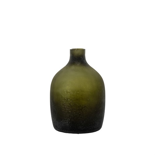 Davos Glass Vase Antique Green
