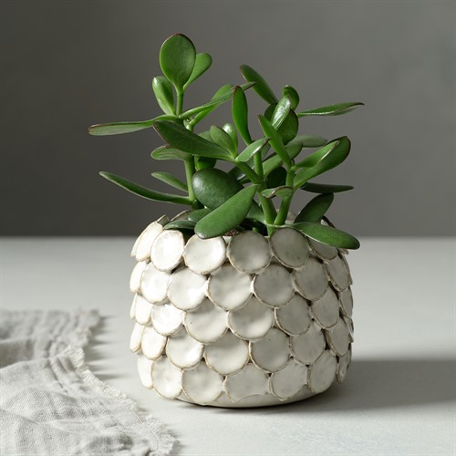 Dot Sculptural Vase - White