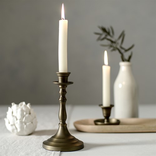 Hampton Candle Holder - Antique Brass - Tall