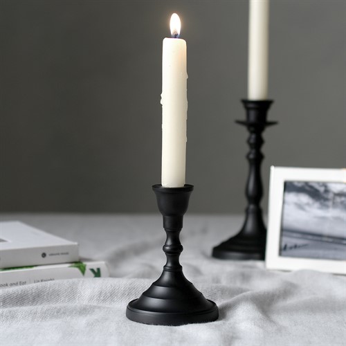 Hampton Candle Holder - Black - Medium