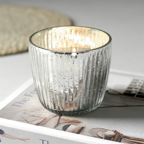 Mercury Glass Candle Holder