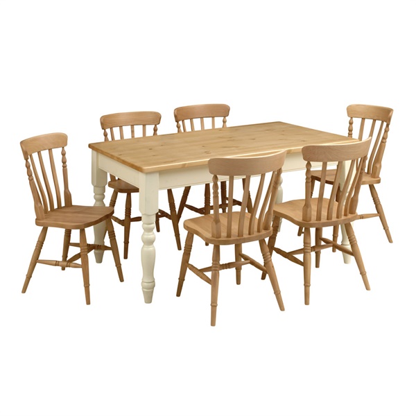 Wiltshire Painted 152cm (5ft) Table with 6 Chairs The Cotswold Company