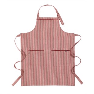 County Ticking Red Apron