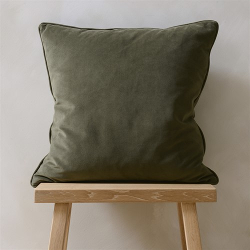 Fern Piped Velvet Cushion 50x50cm