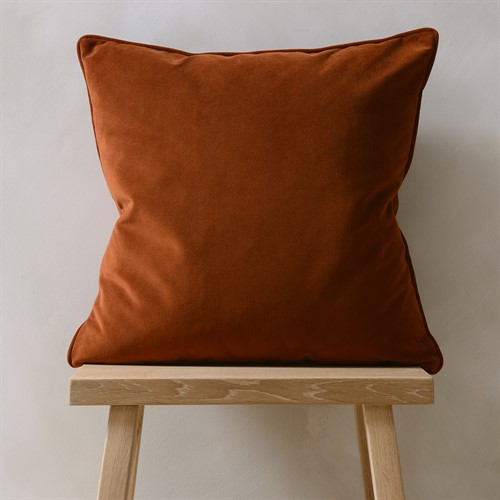 Copper Piped Velvet Cushion 50x50cm