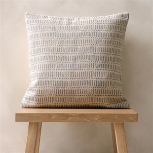 Lines and Dots Mid Grey Cushion 45x45cm