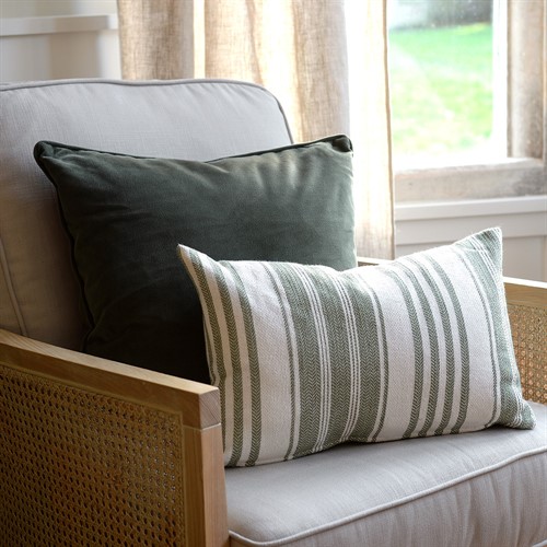 Lyra Stripe Green Cushion 30x50cm
