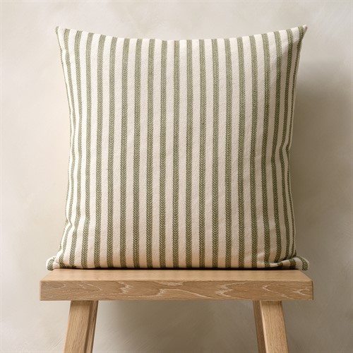 Harvey Stripe Green Cushion 50x50cm