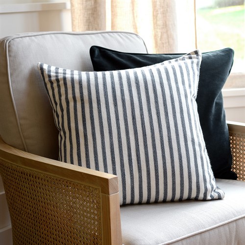 Harvey Stripe Navy Cushion 50x50cm