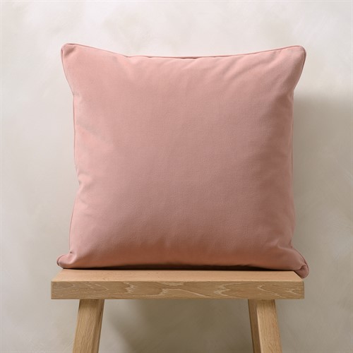 Blush Piped Velvet Cushion 50x50cm
