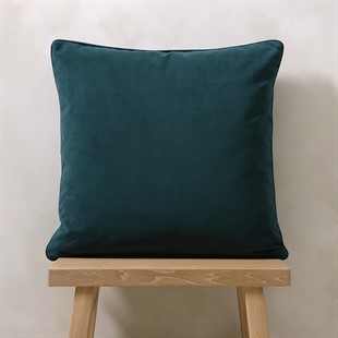 Kingfisher Piped Velvet Cushion 50x50cm