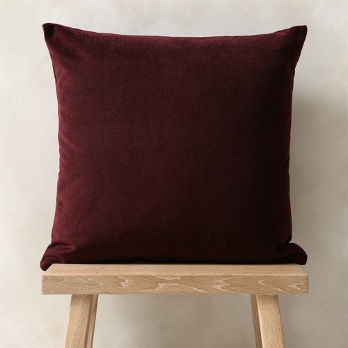 Plum Simple Velvet Cushion 50x50cm