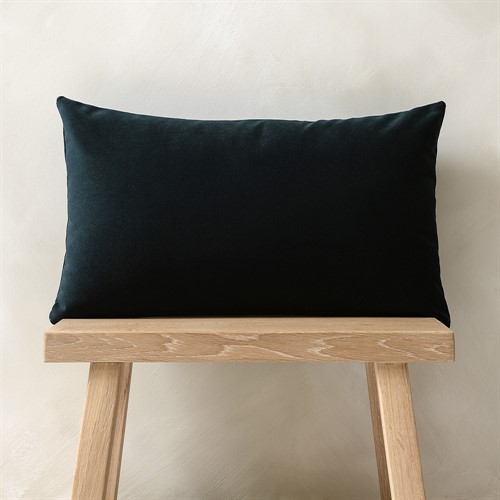 Navy Simple Velvet Cushion 30x50cm
