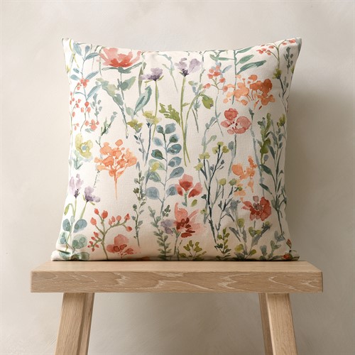 Wild Flowers Print Cushion - Multi 43x43cm